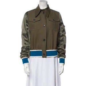 No. 21 Green Button-Up "Donna" Utility Jacket, Size 6 (US) 42 (IT) NWT! $990